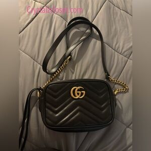 Gucci marmont mini Leather Crossbody Bag